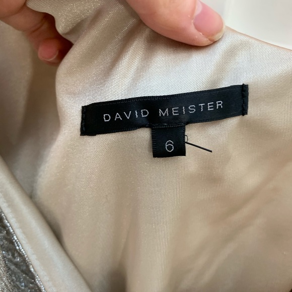 David Meister One-Shoulder Metallic Dress - Picture 7 of 8